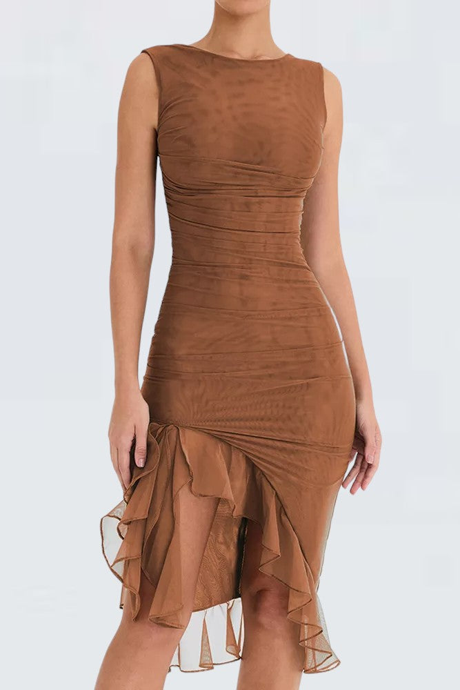 Isadora Ruffle Midi Dress